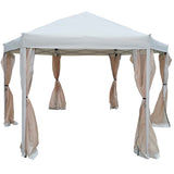 ZUN 13 Ft. W x 13 Ft. D x 9.2ft Pop-Up Gazebo Tent Outdoor Canopy Hexagonal Canopies Gazebos & Pergolas W65632230