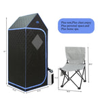 ZUN Portable Gothic Roof Plus Type Full Size Steam Sauna tent. Spa, Detox ,Therapy and Relaxation at W782P153103