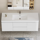 60" Floating Bathroom Vanity with Sink, Modern Wall-Mounted Bathroom Storage Vanity Cabinet with W1573P152688