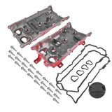 2Pcs Aluminum Valve Covers Red with Gasket Cap Fit for Infiniti EX35 FX35 G35 M35 M35h 3.5L V6 63827770