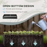 ZUN 6' x 3' Raised Garden Bed with Support Rod, Black Planter Box 31493632