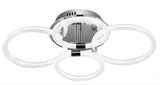 Modern LED Flush Mount Ceiling Light with Dimmable Remote Control, 6Rings Acrylic for Bedroom, 98567404