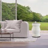 13" x 16.75" Glazed Ceramic Drum Stool - Indoor/Outdoor Side Table - Accent Garden Stool W1243P291774