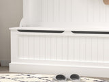 Entryway Bench with Standing Coat Rack, Hall Tree with Shoe Storage Bench, Entryway Organizer with 5 W409P262447