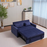 Futon Sofa Bed,3-in-1 Multi-Functional Corduroy Sleeper Couch Pull-Out Bed,Adjustable Backrest and W3138P281699