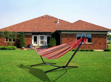 Portable Outdoor Polyester Hammock Set Red 10453484