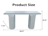 Mirrored Console Table Wide Bling Silver Mirror Entryway Desk Modern Rectangle Sofa Table Entryway 50704256