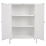 ZUN FCH Double Doors Bathroom Cabinet White 37641969