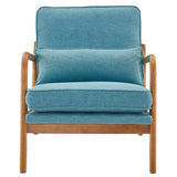 Oak Armrest Oak Upholstered Single Lounge Chair Indoor Lounge Chair Teal 35782553