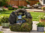 23.75" High Hand Crafted Weather Resistant Floor Fountain, Moss Black 71776.00MBLK
