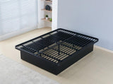 Modern Style Heavy Duty Full Size Platform Bed Frame made with Metal and 16 Inch height in Black B009P207836