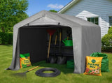 6X6FT Outdoor Storage Shelter Shed GREY 78659309
