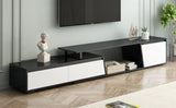 U-Can Modern, Minimalist Rectangle Extendable TV Stand, TV Cabinet with 2 Drawers and 1 Cabinet for WF311369AAB