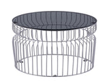 ET901 Modern Contemporary Metal Nested base and Tinted tempered glass top material 21" Height End B009P306195