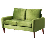 54" Velvet Sofa for Small Spaces, Modern Army Green Fabric Couch with Plush Comfort, Compact Living 26639465