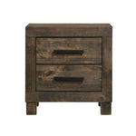 ZUN 2 Drawers MDF Nightstand in Rustic Golden Brown Finish B016P255623