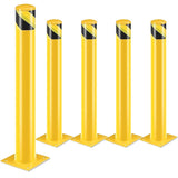 ZUN Safety Bollard Post, 36'' x 4.5" Steel Bollards, Yellow Powder Coated Bollard, Safety 88652226