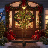 5.2FT Faux Citrus Tree Artificial Plant Natural Leaves & Small Flowers False Tree Perfect Home 32217231