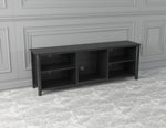 ZUN TV Stand Storage Media Console Entertainment Center,Tradition Black 51353507