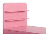 Pink MDF Folding Nail Desk with 2 Drawers, Cabinet Door & Storage Shelf 19266036