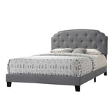 Grey Upholstered Queen Bed B062P181281