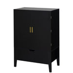 ZUN Lockers,side cabinets,Wine Bar Cabinet,Liquor Storage Credenza,Sideboard with Wine Racks & Stemware W679P151545