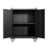 2 Door Tool Cabinets for Garage, Lockable Garage Storage Cabinet, Locking Metal Storage Cabinet with 04530451