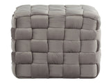 Square 16" Ottoman in Dark Grey Velvet B202P223708