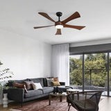 ZUN 52 Inch Ceiling Fan with 22W LED Light and Remote Control 5 ABS Blades for Bedroom W934P229930