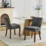 Modern Dining Set of 2,Double-layer Cushioned Chenille fabric Upholstered Accent Side Leisure W1143P207920