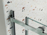 Bathtub shower door, sliding door, with 5/16" tempered glass and Polished finish 6058 W2122P167020