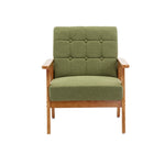 ZUN Accent Chairs Set of 2 with Table, Mid Century Modern Accent Chair, Wood and Fabric Armchairs W1539P205996