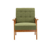 ZUN Accent Chairs Set of 2 with Table, Mid Century Modern Accent Chair, Wood and Fabric Armchairs 88497924