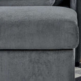 55" Oversized Chaise Lounge Chair Indoor with Ottoman and Storage , Comfy Corduroy Single Sofa, W3373P330165