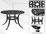 Phoenix Cast Aluminum Round Table, Patio End Table Side Table, Cast Aluminum Cocktail Table, Outdoor 96355568