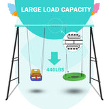 Swing Stand Frame,Swing Set Frame for Both Kids and Adults,500 Lbs Heavy-Duty Metal A-Frame Backyard 69258151