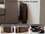 Adjustable Bamboo Laptop Bed Tray with Storage Drawer, 4 Tilt Angles 9"-11.5" Height Foldable Lap 32512780