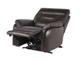 Contemporary Top-Grain Leather Recliner Set - Power Footrest, Power Headrest - Control Panel, USB B081109557