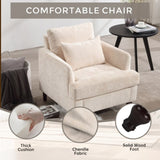 COOLMORE Wood Frame Armchair, Modern Accent Chair Lounge Chair for Living Room,Tufted Club Chair, W395P151902