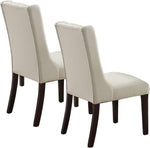 ZUN Modern Faux Leather White Tufted Set of 2 Chairs Dining Seat Chair HSESF00F1503