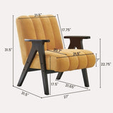 Rella Modern Teddy Sherpa Accent Chair with Espresso Wood Frame T2574P241339