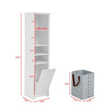 ZUN 64" Tall Bathroom Storage Cabinet for Small Space, Floor Standing Cabinet for Living Room Bathroom W1801P195737