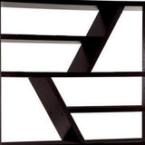ZUN Gorgeous Contemporary Espresso Finish 1pc Display Shelf Solid wood Storage Books Zig-Zag Shelf B011P200244