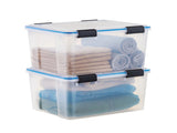 44 Qt. Plastic Storage Bins with Sealed Lids, Clear Gasket Box, Airtight Containers 4Pk 79625921
