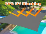 10'X13' Dark Grey HDPE sunshade sail 57840314
