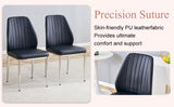 Set of Four Black PU Comfort Dining Chairs .Dining chair with extended backrest,BLACK W1151P167544