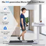 ZUN 2 in 1 Under Desk Electric Treadmill 2.5HP, Remote Control, Display, Walking Jogging Running Machine MS299246AAE