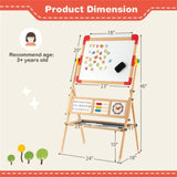 3-in-1 Kids Wooden Art Easel 85726945
