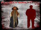 Halloween Animated Decorations - 5.8 FT Sound-Activated Animatronic Pumpkin Ghost with Moving Head 30015492