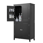 ZUN Elegant Bathroom Floor Storage Cabinet, Bathroom Storage Unit, Freestanding Cabinet with 4 Doors, N725P188461B